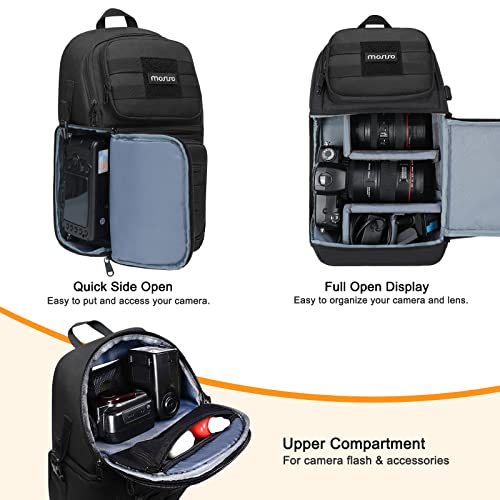 MOSISO Camera Sling Bag, Tactical Camera Crossbody Bag Case Photography - color: Black