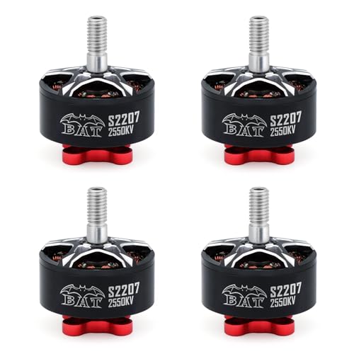 Surpass Hobby S2207 Outrunner Brushless Motor 2550KV 2-4S Drone Motor for 5-6Inch RC Models FPV Quadcopter Multicopters Fixed-Wing-4Pack - size: 2550kv-4Pack
