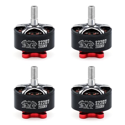 Surpass Hobby S2207 Outrunner Brushless Motor 2550KV 2-4S Drone Motor for 5-6Inch RC Models FPV Quadcopter Multicopters Fixed-Wing-4Pack - size: 2550kv-4Pack