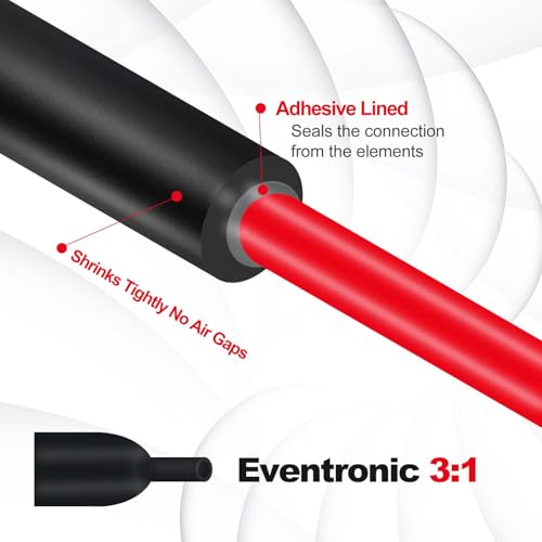 380Pcs Heat Shrink Tubing Kit 3:1 Ratio Adhesive Lined