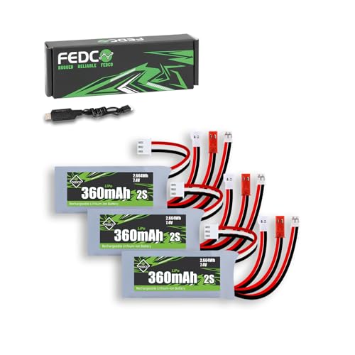 SCX24 Battery 7.4V Lipos 2S 360mAh Rechargeable lipo Battery - size: 360mah 7.4V