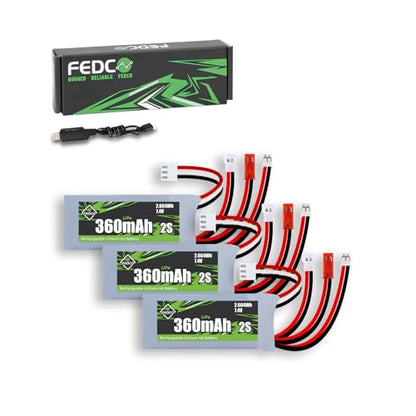 SCX24 Battery 7.4V Lipos 2S 360mAh Rechargeable lipo Battery - size: 360mah 7.4V