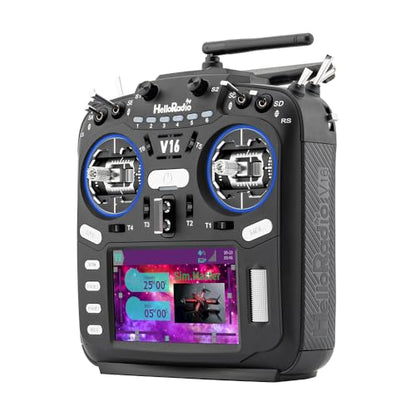 HOBBYMATE V16Pro ELRS Hall Gimbals Radio Transmitter, 16 Channels, 2.4G, Mode 2, for RC Drone