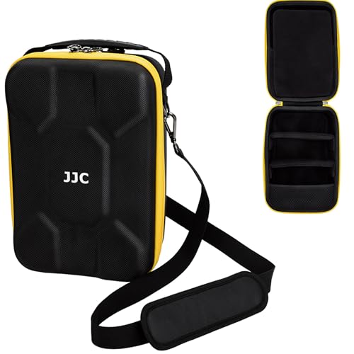 Hard Shell EVA Camera Case With 2 Removable Dividers,Waterproof Camera & Lens Storage Carrying Bag for Canon Nikon Sony Fuji DSLR Mirrorless Cameras,Travel Camera Accessories Drone Pouch - Yellow - size: Below 10.24x6.69x3.96"(Yellow)