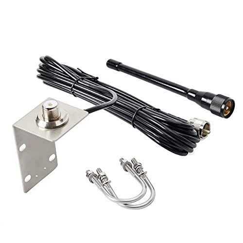 HYS VHF Marine Antenna Low-Profile 156-163MHz w/16.4ft(5m) Cable with PL259