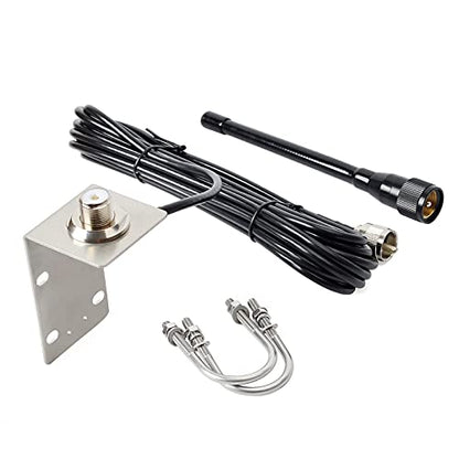 HYS VHF Marine Antenna Low-Profile 156-163MHz w/16.4ft(5m) Cable with PL259