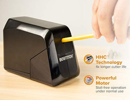 Bostitch Office Battery Pencil Sharpener, 4X Longer Cutter Life, Tip Saver Technology, Black (BPS4-BLK) - color: Black