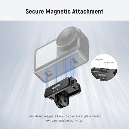 NEEWER Magnetic Mount Adapter Compatible with DJI Osmo 360 Action 5 Pro/4/3 - style: AC011