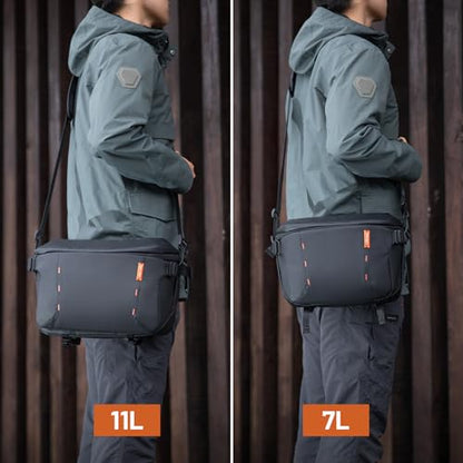 PGYTECH OneMo Sling Camera Bag 7-9L Grey Camo Crossbody Camera Shoulder Bag - color: Grey Camo, size: 7L-9L, style: Onemo Sling 7l