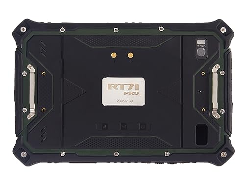 RT71-Pro Ruggedized Tablet - 7" 1200NIT High Bright, 8 Core 2.0GHz, Android 9, 4G LTE, Military Spec in Army Green