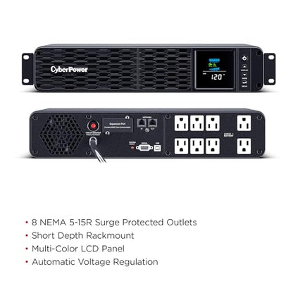 CyberPower CP1500PFCRM2U PFC Sinewave UPS Battery Backup - size: 1500VA, style: Rackmount 2U