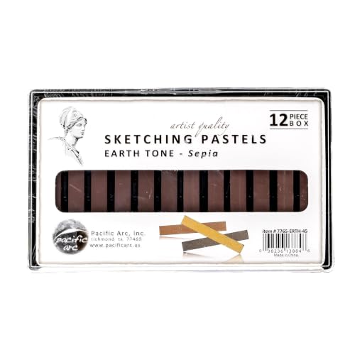 Pacific Arc - Sketching Pastel Set, 12-piece – Sepia 45 - color: Russet 52