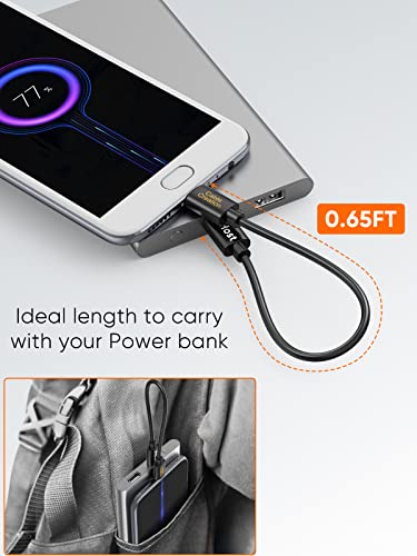 CableCreation 2-Pack Short USB C to Micro USB Cable, 480Mbps, 0.65 FT/ 0.2M - size: 0.65FT-2Pack, style: TPE