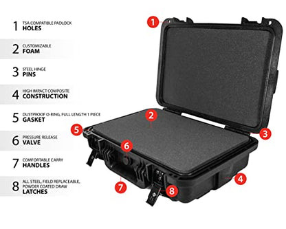 Boyt H-Series Hard-Sided Travel Cases - style: H16 Double Handgun/Accessory Case