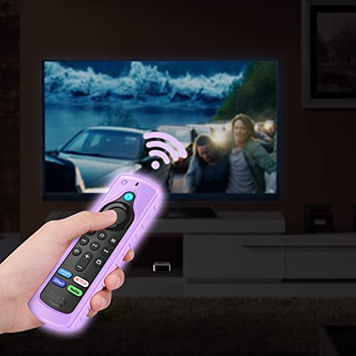 CaseBot Silicone Case for Alexa Voice Remote (2nd & 3rd Generation) - color: Purple Glow in the Dark
