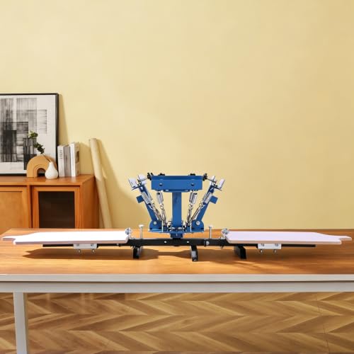 VEVOR Screen Printing Machine 4 Color 2 Station Silk Screen Printing Press - color: 4Color-2Station