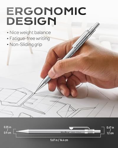 Nicpro 37PCS Art Mechanical Pencil Set Miniature Paint Brushes Drybrush