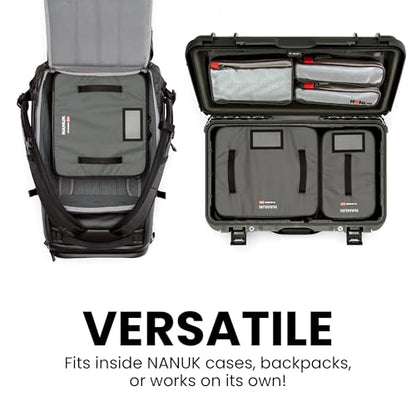NANUK N-Cubik 13M Camera Bag Insert – Medium Water-Resistant Cube – Shockproof Protective Camera Insert for Backpack (11,4”x 12,5” x 5,1”) - size: 13M Medium 11.4 x 12.5 x 5.1"