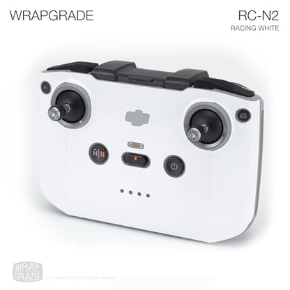WRAPGRADE Skin Stickers Compatible with DJI RC-N2/N3 (Racing White) - color: RACING WHITE