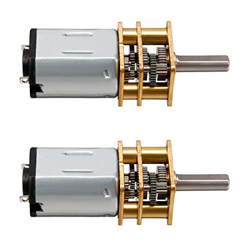 2Pcs DC 3V 100RPM N20 Torque Geared Gearbox Gear Box Micro Electric Motor - size: 3V 100RPM