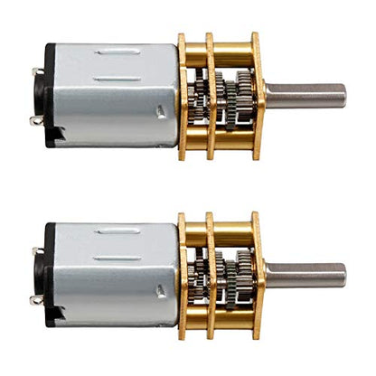 2Pcs DC 3V 100RPM N20 Torque Geared Gearbox Gear Box Micro Electric Motor - size: 3V 100RPM