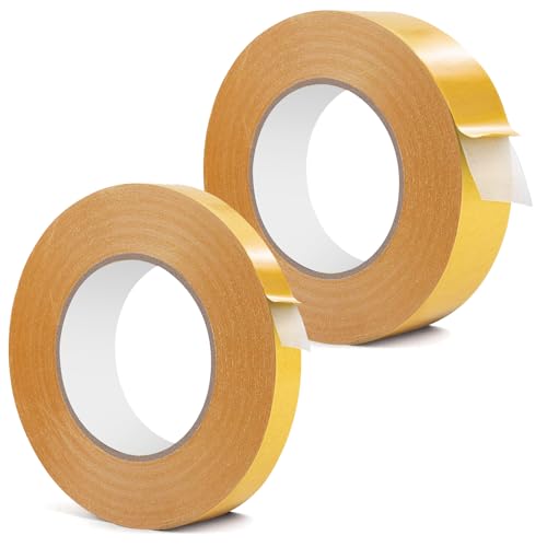 iCAGY Double Sided Tape for Home & Fashion for Clothes, Decor, Strong & Durable Adhesion, Multi-Surface Use, Cut to Any Size, Stick-on Mounting Adhesive, 10mm & 30mm Wide x 60 ft/20 yd Rolls, 2-Pack