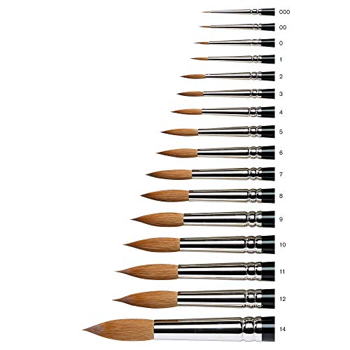 Winsor & Newton Series 7 Kolinsky Sable Brush, Round SH #3 - size: #3, style: Round