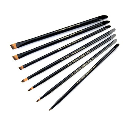 Royal & Langnickel Majestic Filbert and Angular Artist Brush Set, 7-piece - size: pillows 193