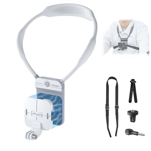 Invisible POV Neck Mount for Action Camera (White) - color: White