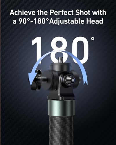 TELESIN 120cm/47.2in Invisible Selfie Stick for GoPro DJI Insta360