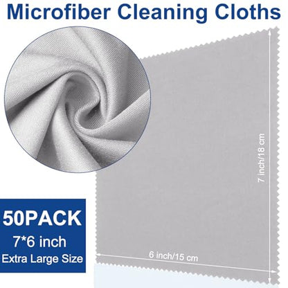 Frienda 12 Pack Large Glass Cleaning Cloth, Black,Light Gray - color: Black,light Gray