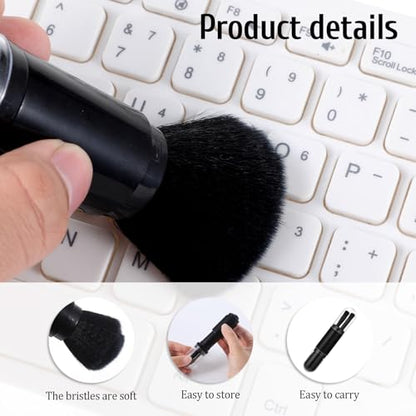 4 Pack Exquisite Duster Brush Kit, Mini Keyboard Cleaning Brushes Kit Model Cleaning Brush Nylon Anti Static Electronic Dust Brushes Efficient Dust Removal for Digital Devices Car Interior