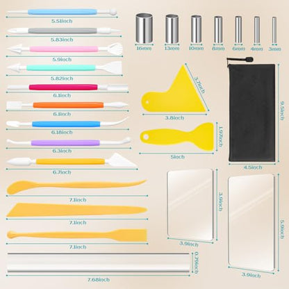 Amrules 25 Pcs Polymer Clay Sculpting Tools Kit for Adults - color: Circlecutter-25Pcs