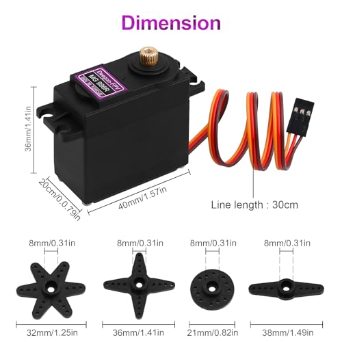 Deegoo-FPV MG996R 55g Metal Gear Digital Servos, 2-Pack - style: MG996R-2pack