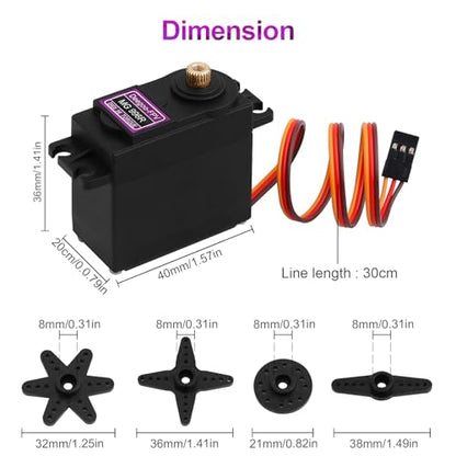 Deegoo-FPV MG996R 55g Metal Gear Digital Servos, 2-Pack - style: MG996R-2pack