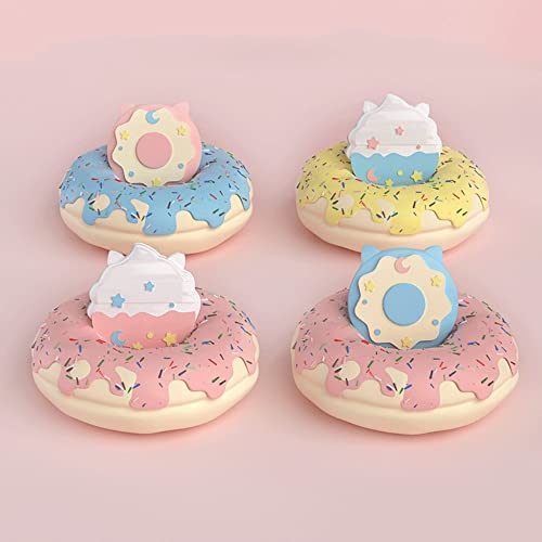 PERFECTSIGHT Cute Switch Thumb Grip Caps Compatible with Nintendo Switch OLED/Lite Console, Kawaii Soft Silicone Analog Stick Button Cover for Ns Joycon Controller, 4PCS Joystick Cap, Donut & Cupcake - color: Blue + Pink