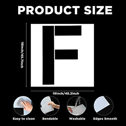 SATINIOR 19 Inch Large Letter Stencils and Numbers, 36 Pcs Reusable Alphabet Stencils Plastic Numbers Templates Craft for Wood Wall Fabric Signage Chalkboard Painting DIY Projects (Standard) - size: 19 Inch, style: Custom