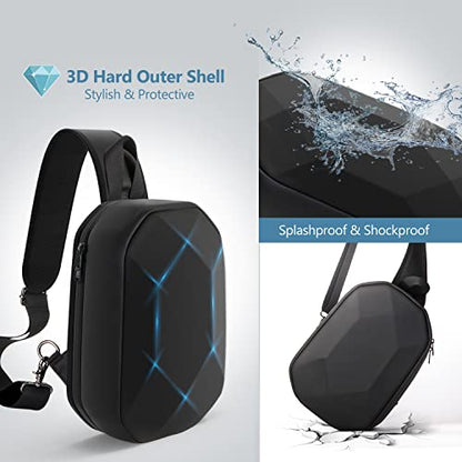 JSVER Carrying Case For DJI Mini Waterproof Shockproof Backpack Case Compatible with DJI Mini/Air/Mavic 1/AVATA Remote & Smart Controller, Propellers, Battery and Accessories