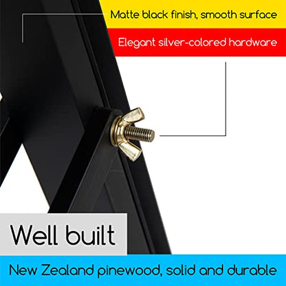 MEEDEN Heavy Duty Easel Black: Wood Art Easel for Painting and Display
