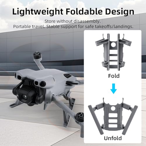 Akozon Drone Landing Gear Replacement Foldable Extended Release Lightweight ABS Landing Legs Accessories for MINI 5 PRO Drone Aircraft