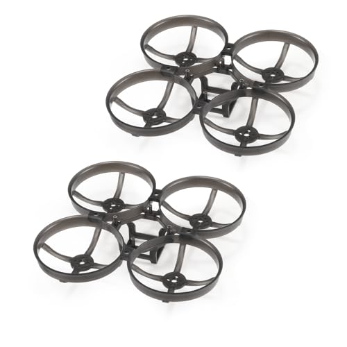 Happymodel Mobula8 85mm Wheelbase Drone Frame Accessories, 2PCS Black Micro FPV Whoop Frame for 2 inch Props 702/703/802/1002/1102/1103 Brushless Motors 1-2S Carbon Fiber Racing Quadcopter Frames - style: 85mm Wheelbase