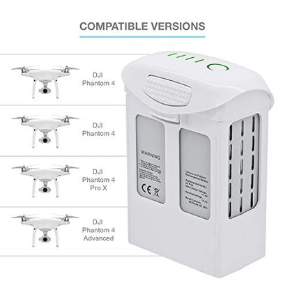 ExpertPower 9455S Propellers for DJI Phantom 4 Series Drones| Self-Tightening, Low-Noise, Quick Release Blade (2 Propellers + 2 Batteries) - size: 2 Propellers + 2 Batteries