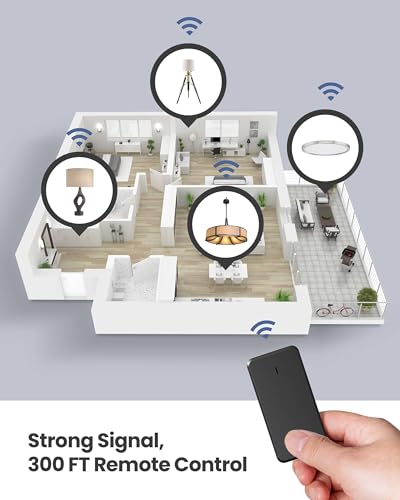 Zoiinet Black Remote Control Outlet, with 3 Plugs, 80-275V/15A/1500W - style: 1 Switch 3 Outlets