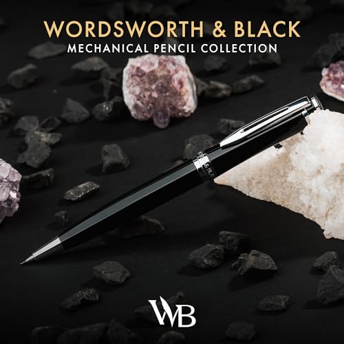 Wordsworth & Black Luxury Metal Mechanical Pencil 0.7mm for Writing, Black - color: Black Chrome