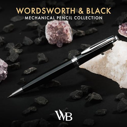 Wordsworth & Black Luxury Metal Mechanical Pencil 0.7mm for Writing, Black - color: Black Chrome