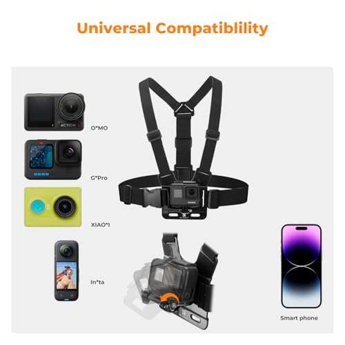 K&F CONCEPT Action Camera Accessories Set for GoPro Hero 13-4 Mission 1 Pro