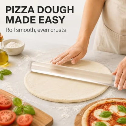 DIYOOHOMY 11.8" Acrylic Rolling Pin, Polymer Clay, Baking, Fondant Tools - color: clear-1