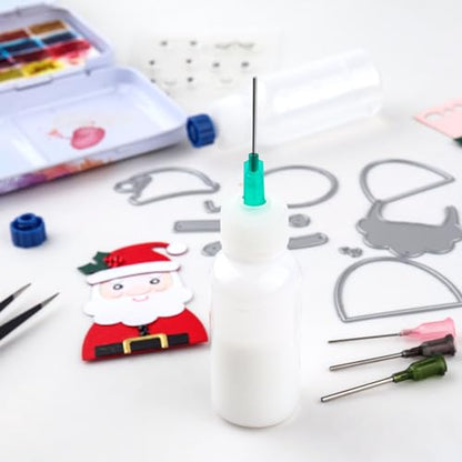 BAOFALI 12PCS 30ml Plastic Squeezable Dropper Bottles with Blunt Needle Tips for Glue, Paint, Craft and Oil Applications - color: 12PCS