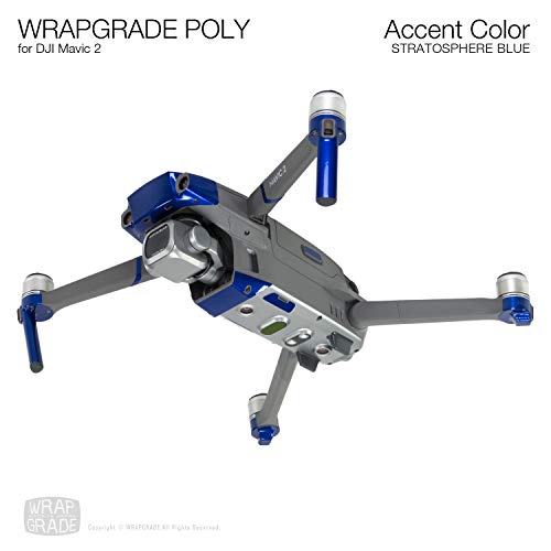 Wrapgrade Poly Skin Compatible with DJI Mavic 2 | Accent Color (Stratosphere Blue) - color: STRATOSPHERE BLUE