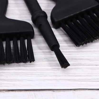 5pcs Anti-Static Computer Cleaning Brush Set for Mobile Phone Tablet Keyboard PCB Repair, ESD Safe Detail Dust Removal Brushes Black Handles for Electronics Maintenance